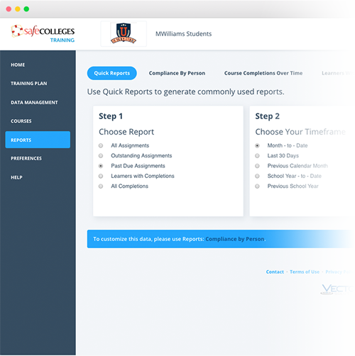 training_reporting_setup training_reporting_setup